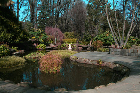 View across pond, Fitzroy Gardens