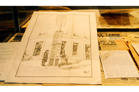 Melbourne Newsboys exhibits drawings