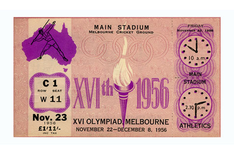 Olympic Games ticket 1956