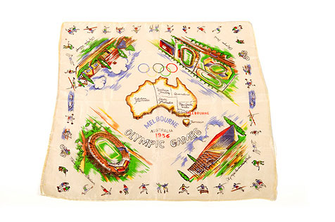 Olympic Games handkerchief 1956