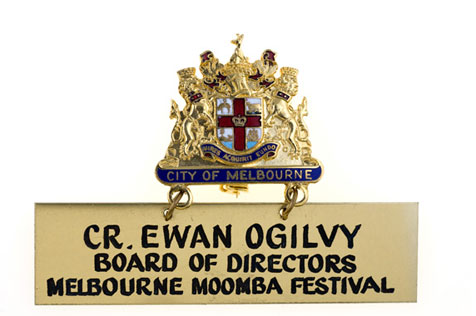Metal badge for Moomba Board of Directors
