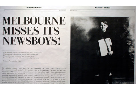 Old newspaper article about Melbourne newsboys