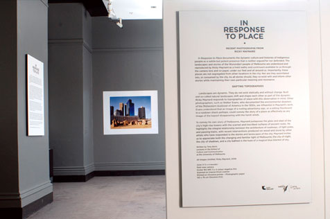 Entrance to 'Response to Place' exhibition