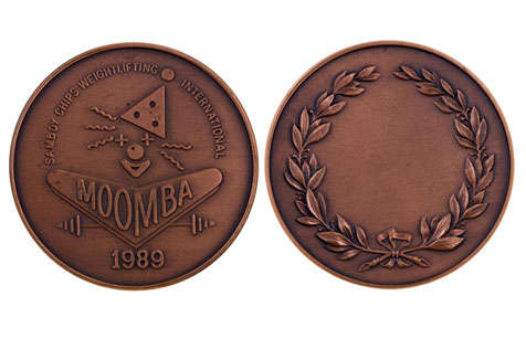 Metal Samboy weighlifting medal 1989