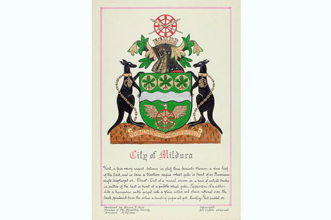City of Mildura, heraldic design print