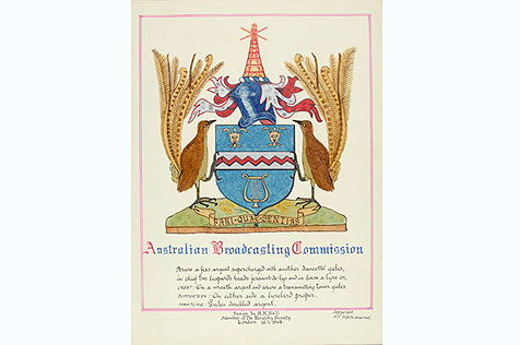 Australian Broadcasting Commission, heraldic design print