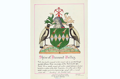 Shire of Diamond Valley, heraldic design print