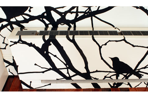 Bird in branch sculpture