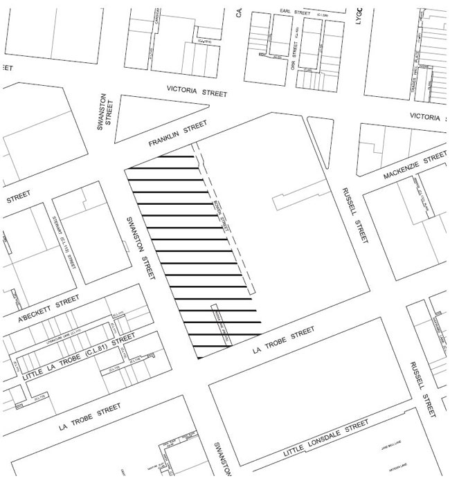 Street plan view for amendment C274