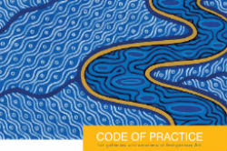 Section of the guidlines cover, showing the title in yellow over a blue background.
