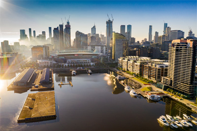 Melbourne city Marina and Marvel stadium