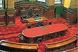 old image of the council chambers in melbourne town hall