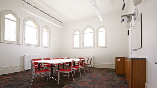 tables and chairs in kathleen syme meeting room 3