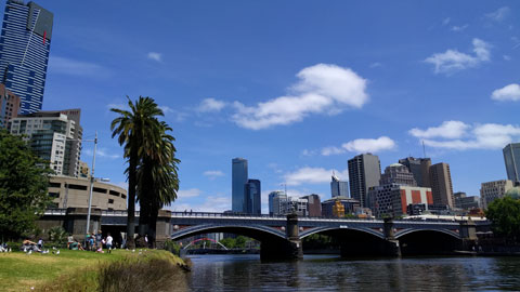 view of the yarra river from southbank