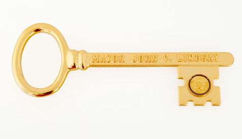Metal and enamel key