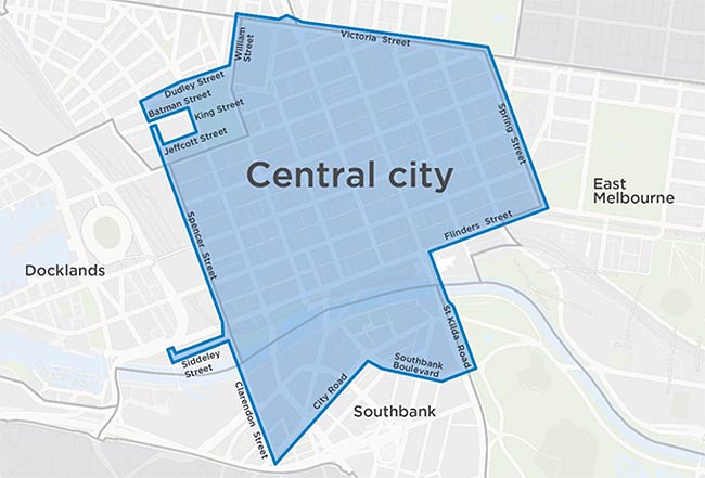 Central city map, refer to full description below.