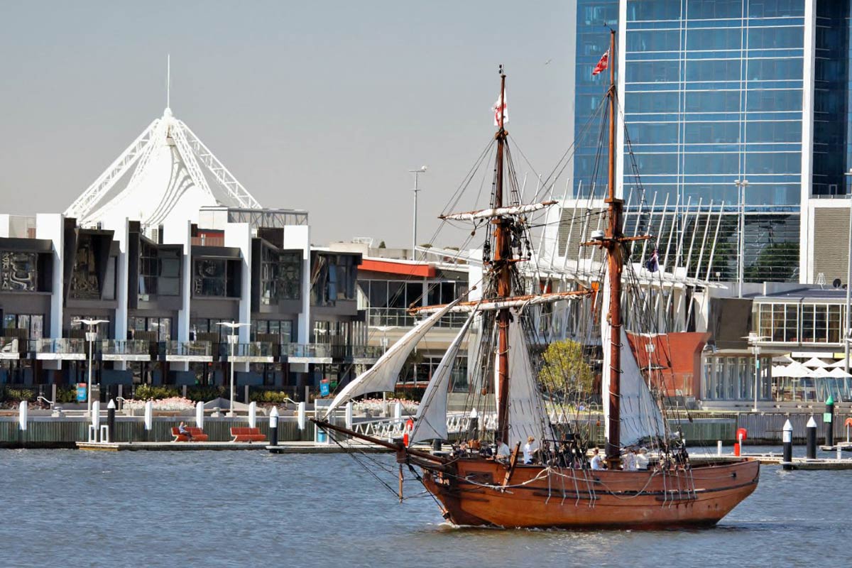 The Enterprize sailing at Docklands