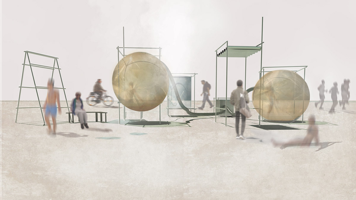 Illustration of a playground