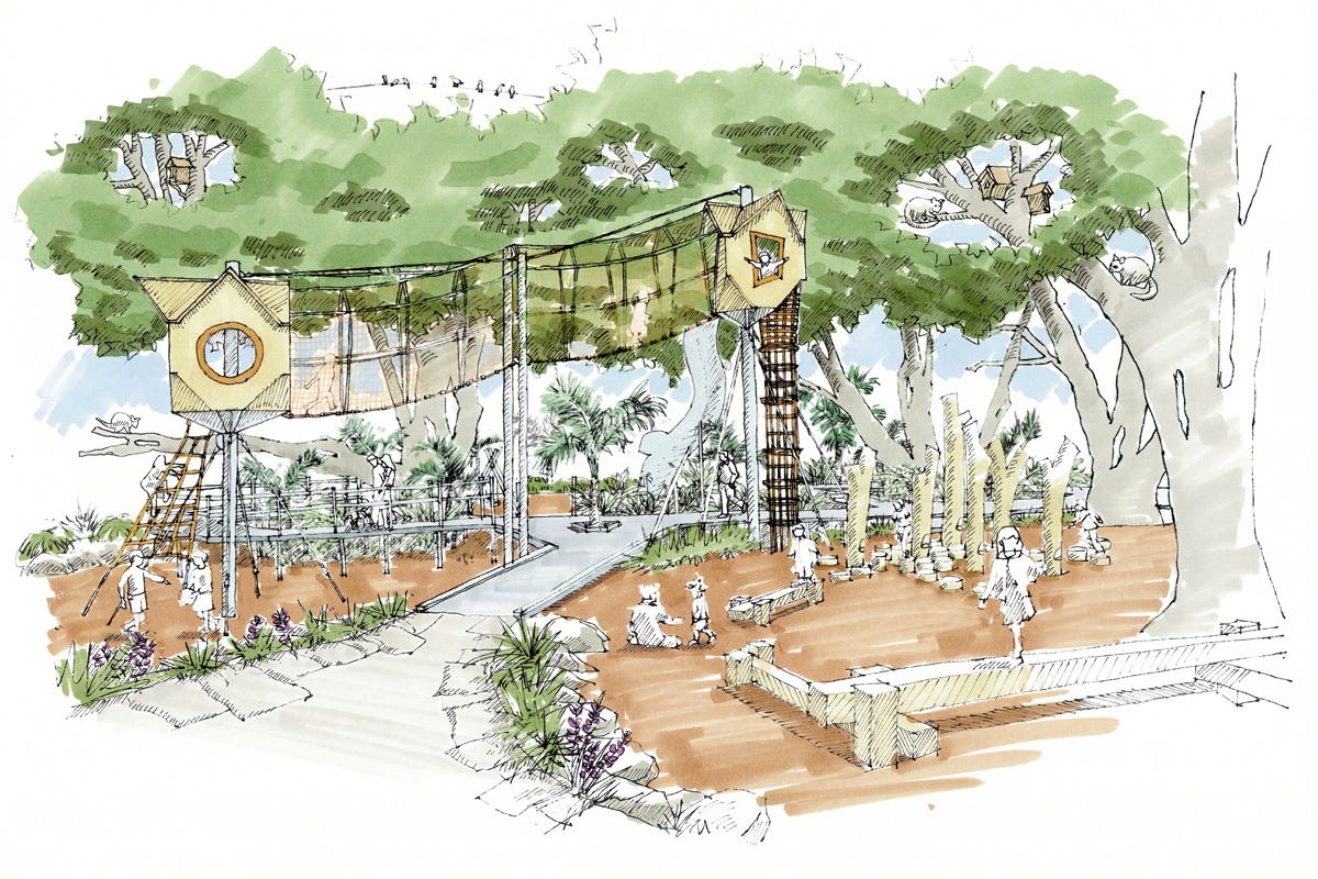 Concept design of the new Lincoln Square play space