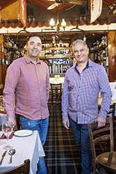 Two men in restaurant