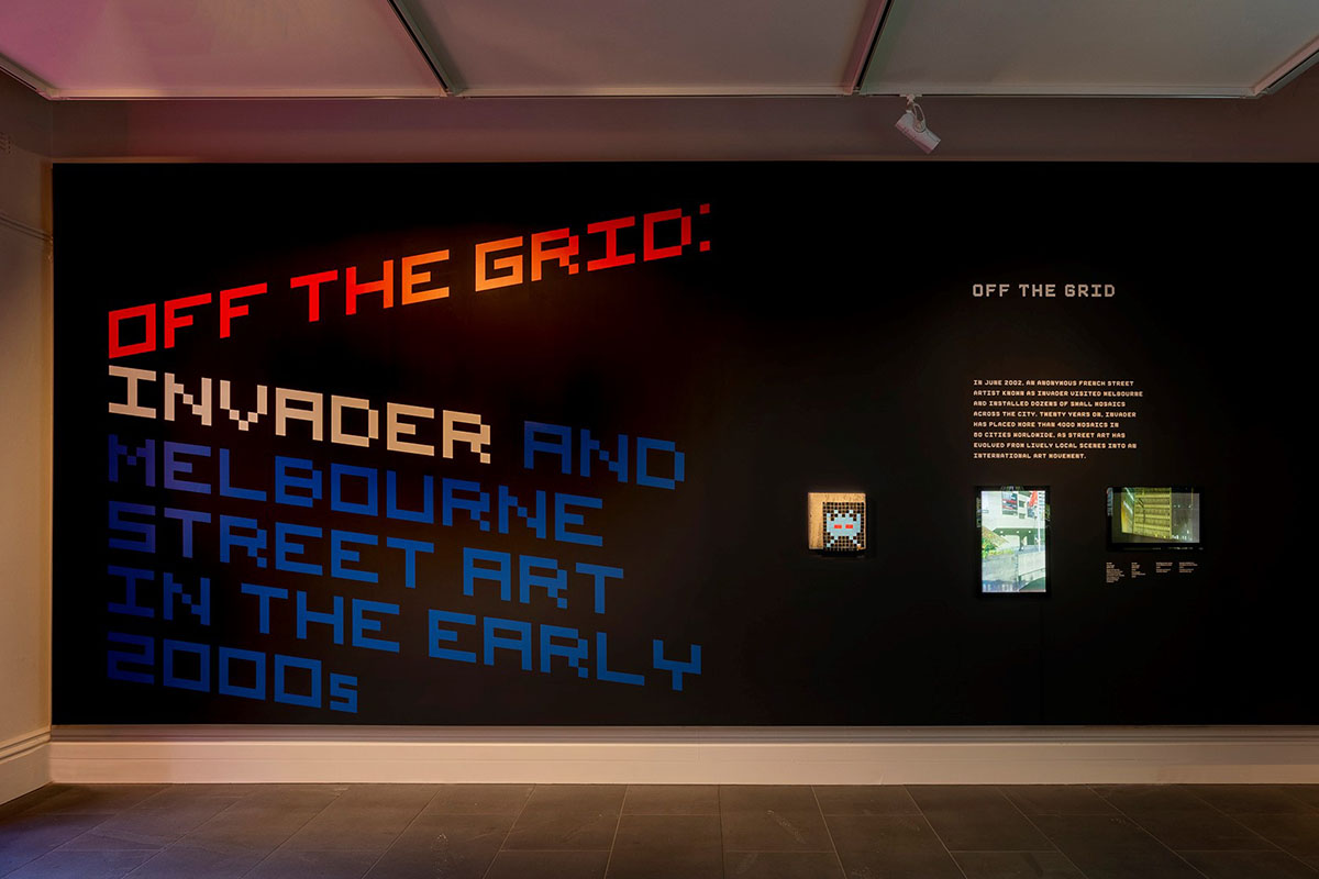 Interior of gallery space for Off the Grid exhibition
