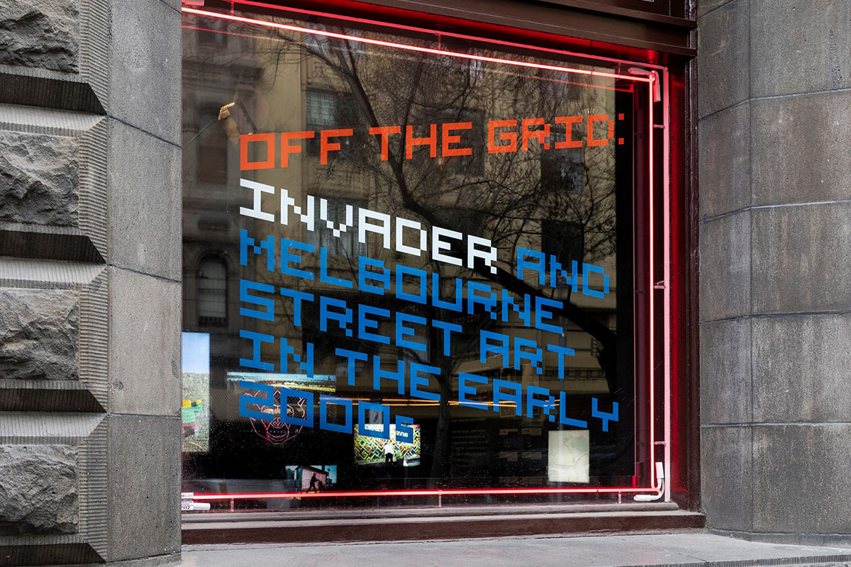 Interior of gallery space for Off the Grid exhibition