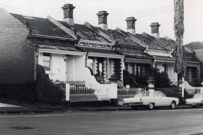 historical black and white image of wood street in north melbourne